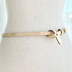 J. Crew Accessories - J.Crew Skinny Gold Metallic Leather Belt J. Crew Accessories - J.Crew Skinny Gold Metallic Leather Belt